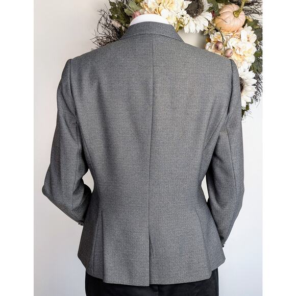 John Meyer Collection Blazer 10 Gray Check Notched Lapel Classic Preppy Career - Picture 5 of 12